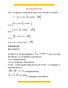 Trắc nghiệm Tập hợp số thực Toán 7 Kết nối tri thức