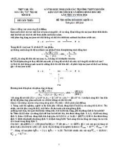 Đề thi HSG Hóa học 11 Trường THPT Chuyên Nguyễn Tất Thành - Yên Bái