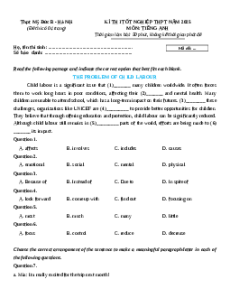 Đề thi thử tốt nghiệp Tiếng Anh 2025 THPT Mỹ Đức B - Hà Nội