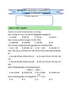 Bài tập cuối tuần Toán lớp 5 Cánh diều Tuần 1