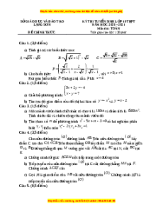 Đề thi vào 10 môn Toán tỉnh Lạng Sơn (Hệ không chuyên) năm 2021