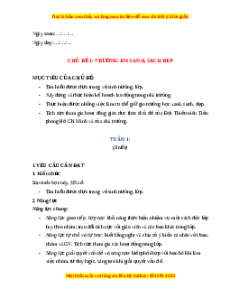 Giáo án Tuần 1 HĐTN lớp 4 Cánh diều