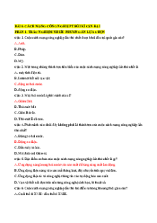 Trắc nghiệm Bài 6: Cách mạng công nghiệp thời kì cận đại Lịch sử 10 Đúng-Sai 2025