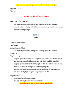 Giáo án Tuần 5 HĐTN lớp 4 Cánh diều