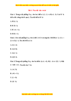 Trắc nghiệm Tọa độ của vectơToán 10 Chân trời sáng tạo