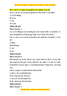 Trắc nghiệm Bài 21: Địa lí các ngành nông nghiệp, lâm nghiệp, thuỷ sản Địa lí 10 Cánh diều