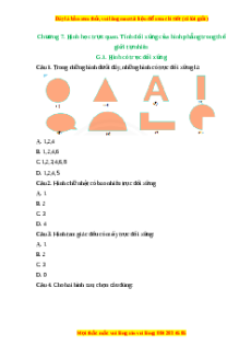 Trắc nghiệm Hình có trục đối xứng Toán 6 Chân trời sáng tạo