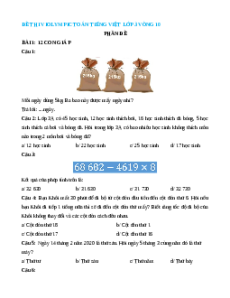 Đề thi Violympic Toán lớp 3 Vòng 10 có lời giải