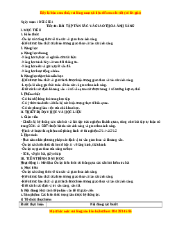 Giáo án Vật lí 12 Bài tập tán sắc và giao thoa ánh sáng