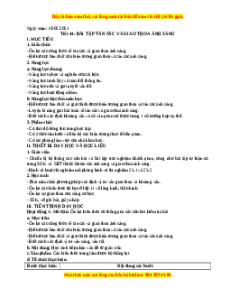 Giáo án Vật lí 12 Bài tập tán sắc và giao thoa ánh sáng