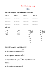 VBT Toán lớp 3 Bài 40 (Kết nối tri thức): Luyện tập chung