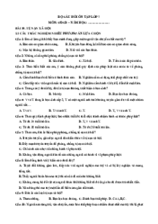 Câu hỏi ôn tập + Đề kiểm tra GDCD 7 Bài 10 (chung cho ba sách)