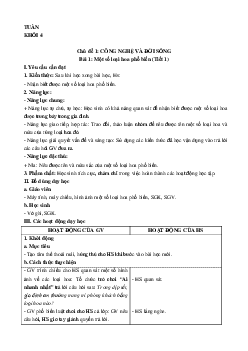 Giáo án Bài 2 Công nghệ lớp 4 Cánh diều: Một số loại hoa phổ biến