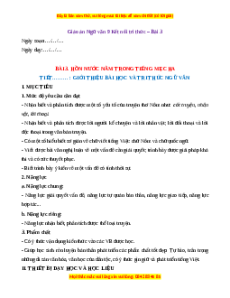 Giáo án Hồn nước nằm trong tiếng mẹ cha (2024) Kết nối tri thức