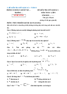 Đề thi giữa kì 1 Toán 9 Kết nối tri thức (Đề 6)