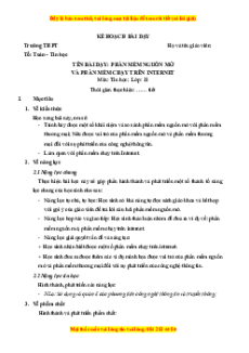 Giáo án Bài 3 Tin 11 Kết nối tri thức: Phần mềm nguồn mở và phần mềm chạy trên Internet