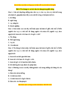 Trắc nghiệm Bài 8 KTPL 10 Kết nối tri thức: Tín dụng và vai trò của tín dụng trong đời sống
