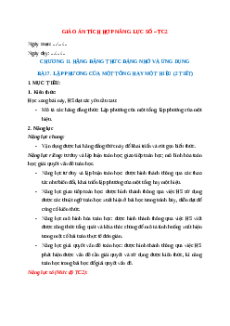 Giáo án Bài 7 Toán 8 Kết nối tri thức (năng lực số)