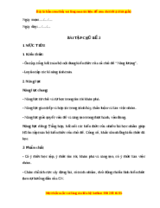 Giáo án Bài tập chủ đề 3 Vật lí 10 Cánh diều (2024)