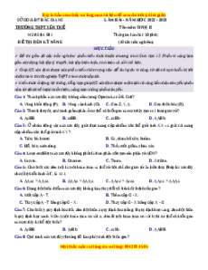 Đề thi thử Sinh học trường Yên Thế - Bắc Giang năm 2023