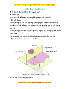 Lý thuyết Công nghệ 10 Cánh diều Bài 12: Hình chiếu phối cảnh