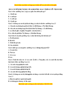 Trắc nghiệm Bài 9 Lịch Sử 10 Kết nối tri thức: Cơ sở hình thành văn minh Đông Nam Á thời kì cổ - trung đại