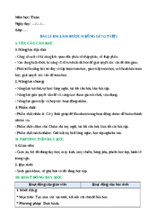 Giáo án Bài 23: Em làm được những gì? Toán lớp 5 Chân trời sáng tạo