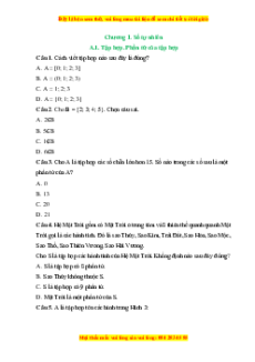 Bài tập Trắc nghiệm Toán 6 Chân trời sáng tạo (Học kì 1)