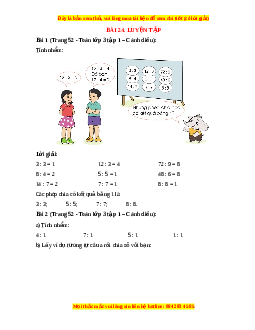 Giải Sgk Toán lớp 3 Bài 24: Luyện tập (Cánh diều)