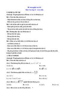 Đề cương ôn tập Giữa kì 1 Toán 12 Cánh diều