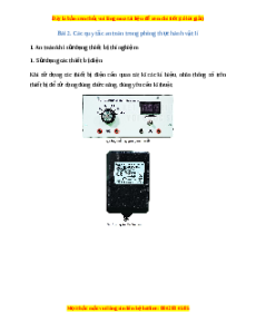 Lý thuyết Vật lý 10 Kết nối tri thức Bài 2: Các quy tắc an toàn trong phòng thực hành Vật lí