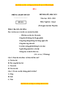 Đề thi giữa kì 1 Ngữ văn 6 Cánh diều (đề 6)