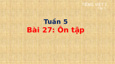 Giáo án Powerpoint Bài 27: Ôn tập Tiếng việt lớp 1 Cánh diều