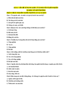 Trắc nghiệm Bài 5: Vấn đề sử dụng hợp lí tài nguyên thiên nhiên và bảo vệ môi trường Địa lí 12 Đúng-Sai, Trả lời ngắn sách mới 2025
