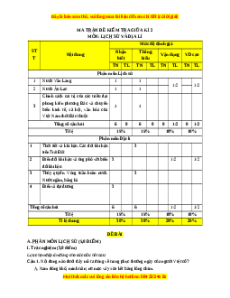Đề thi giữa kì 2 Lịch sử & Địa lý 6 Chân trời sáng tạo - Đề 3