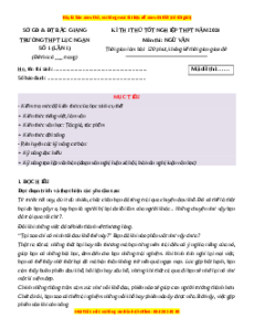 Đề thi thử tốt nghiệp Ngữ Văn trường THPT Lục Ngạn số 1 - Sở GD&ĐT Bắc Giang lần 1 năm 2024