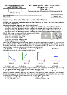 Đề thi thử tốt nghiệp Vật lí 2025 trường THPT Trưng Yên - Hưng Yên