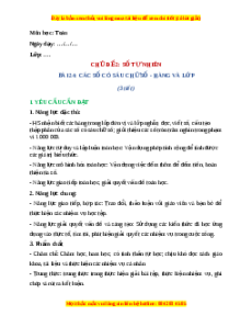 Giáo án Các số có sáu chữ số - Hàng và lớp Toán 4 Chân trời sáng tạo