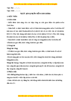 Giáo án Thực hành phần mềm Geogebra Toán 6 Cánh diều
