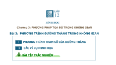 Giáo án Powerpoint Phương trình đường thẳng trong không gian Toán 12 Hình học