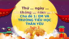 Giáo án Powerpoint Tuần 3 Hoạt động trải nghiệm lớp 3 Chân trời sáng tạo