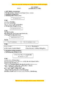 Bài tập Grammar Tiếng Anh 7 bổ trợ nâng cao - Nguyễn Thị Chi