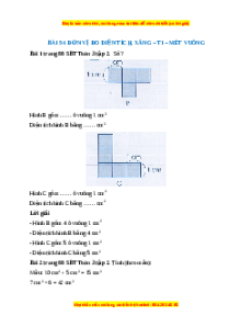 VBT Toán lớp 3 Bài 94 (Cánh diều): Đơn vị đo diện tích. Xăng-ti-mét vuông