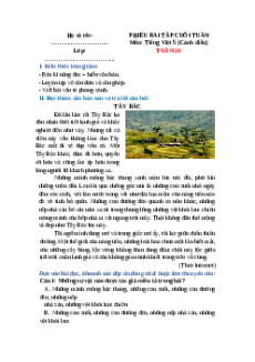 Bài tập cuối tuần Tiếng Việt lớp 5 Cánh diều Tuần 20