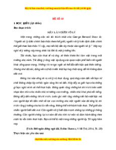 Đề thi cuối kì 1 Ngữ văn 12 - đề 10 có đáp án