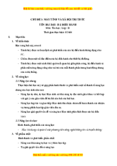 Giáo án Bài 1 Tin 11 Kết nối tri thức: Hệ điều hành