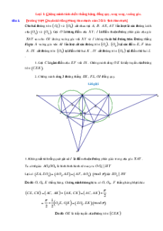 Chuyên đề bồi dưỡng HSG Toán 11 Hình học phẳng (có lời giải)