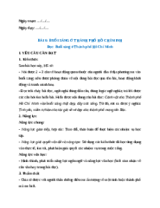 Giáo án Bài 6: Buổi sáng ở Thành phố Hồ Chí Minh Tiếng Việt lớp 5 Chân trời sáng tạo