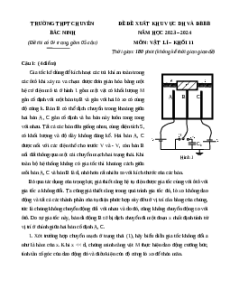 Đề thi HSG Vật Lí 11 Trường THPT Chuyên Bắc Ninh