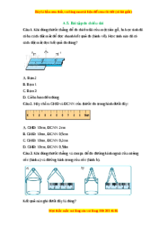 Trắc nghiệm Đo chiều dài KHTN 6 Kết nối tri thức